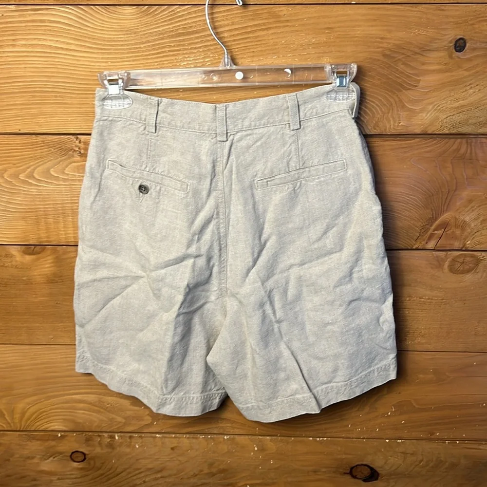 J. Crew Men's Flax Flat Front Shorts 30 Oarsman Sample Linen One of a Kind‎ Rare